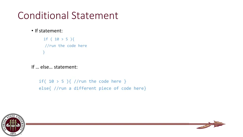 conditional statement 1