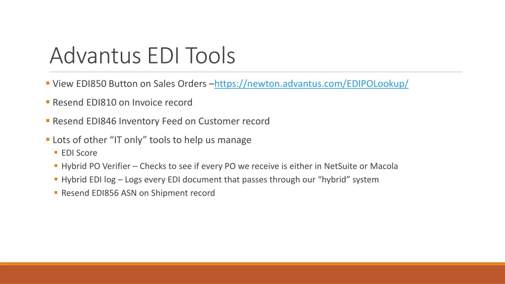 advantus edi tools 1