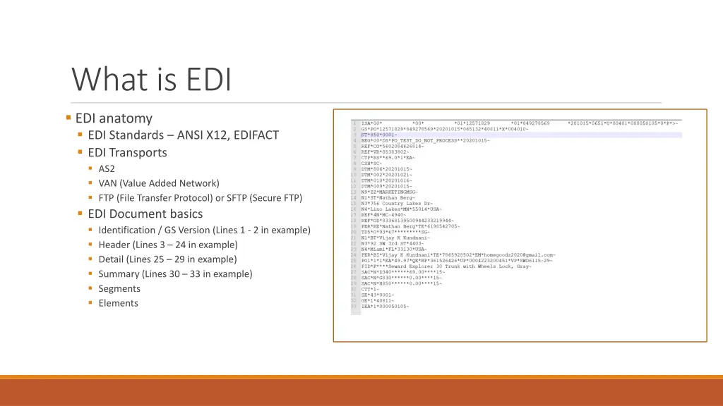 what is edi 1