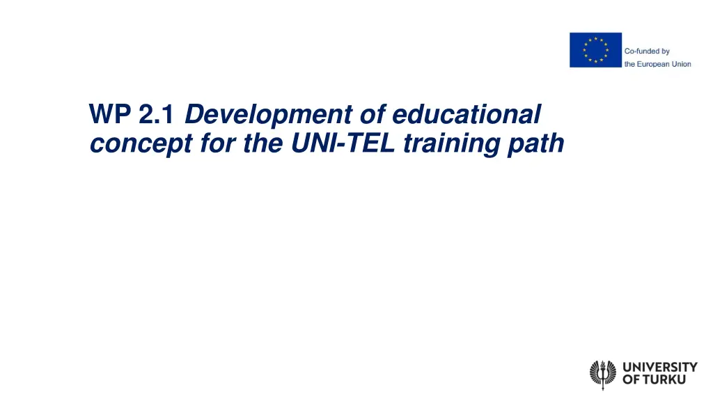 wp 2 1 development of educational concept