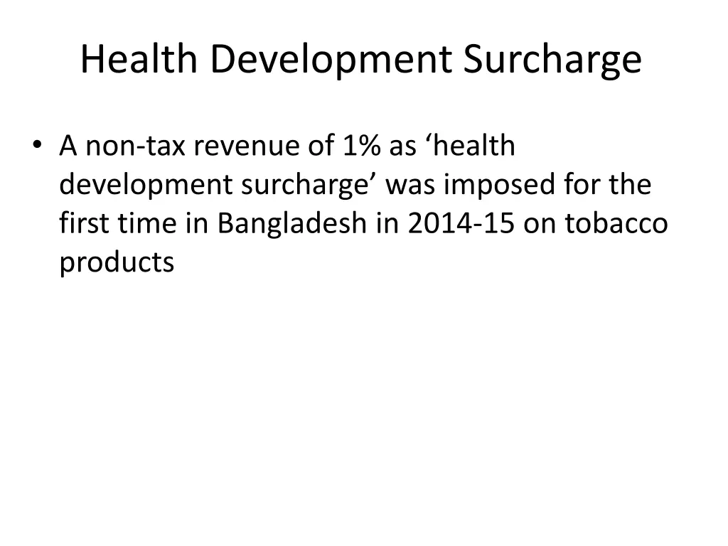 health development surcharge