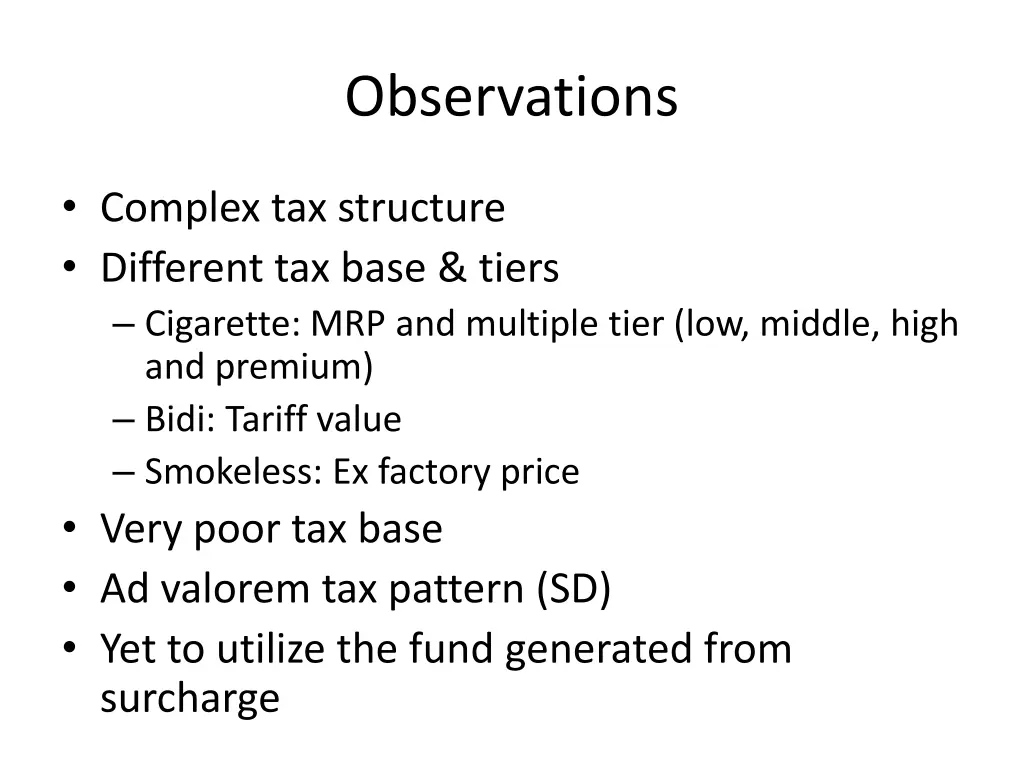 observations