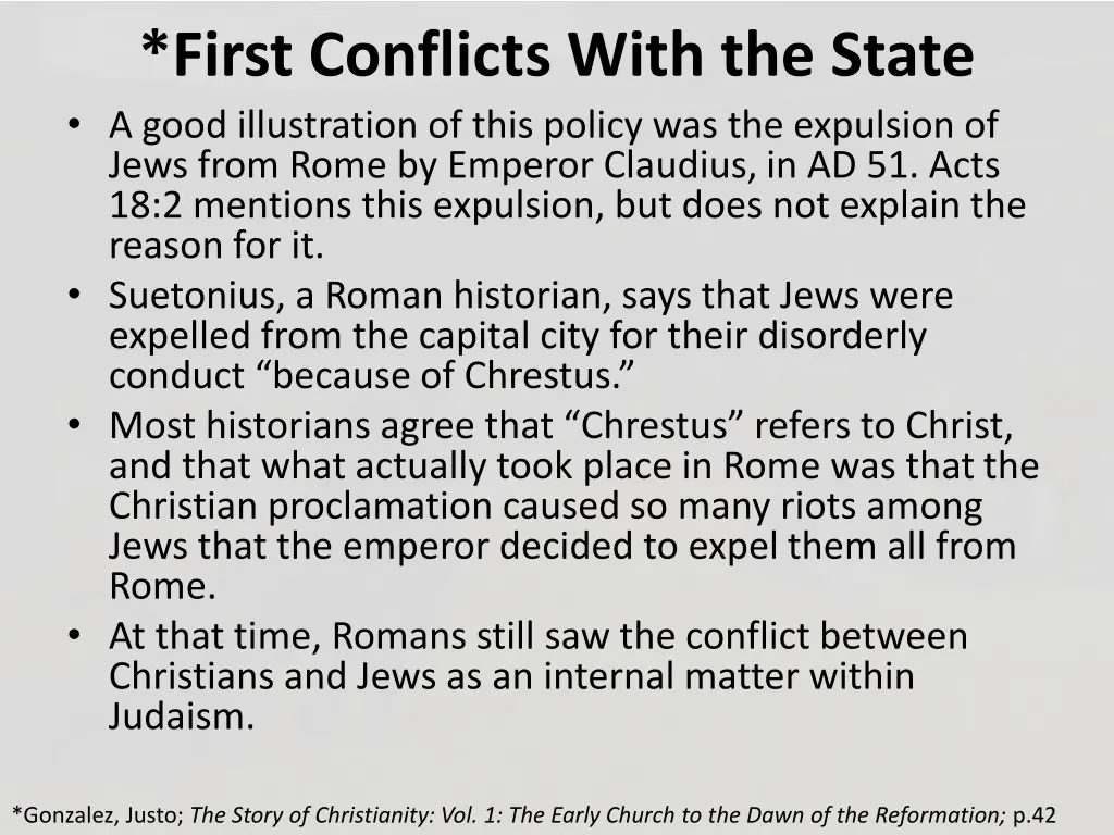 first conflicts with the state a good