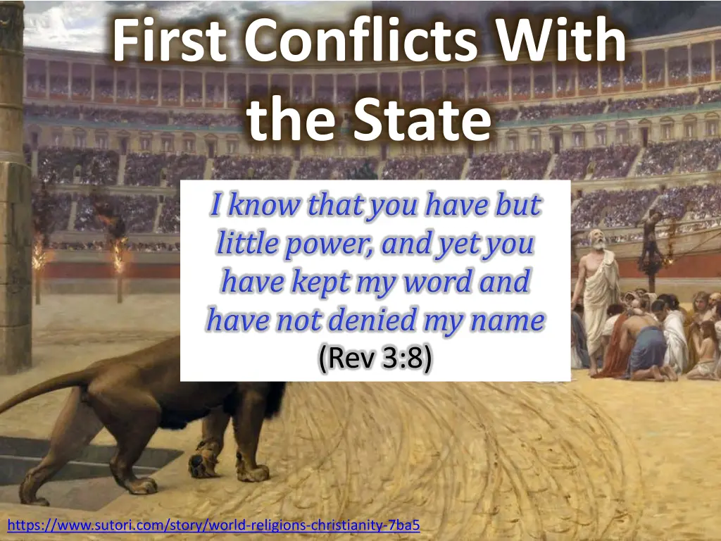 first conflicts with the state