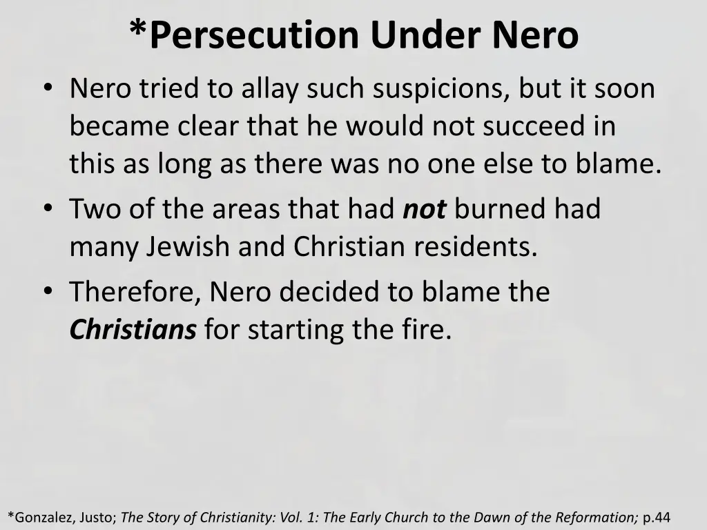 persecution under nero nero tried to allay such