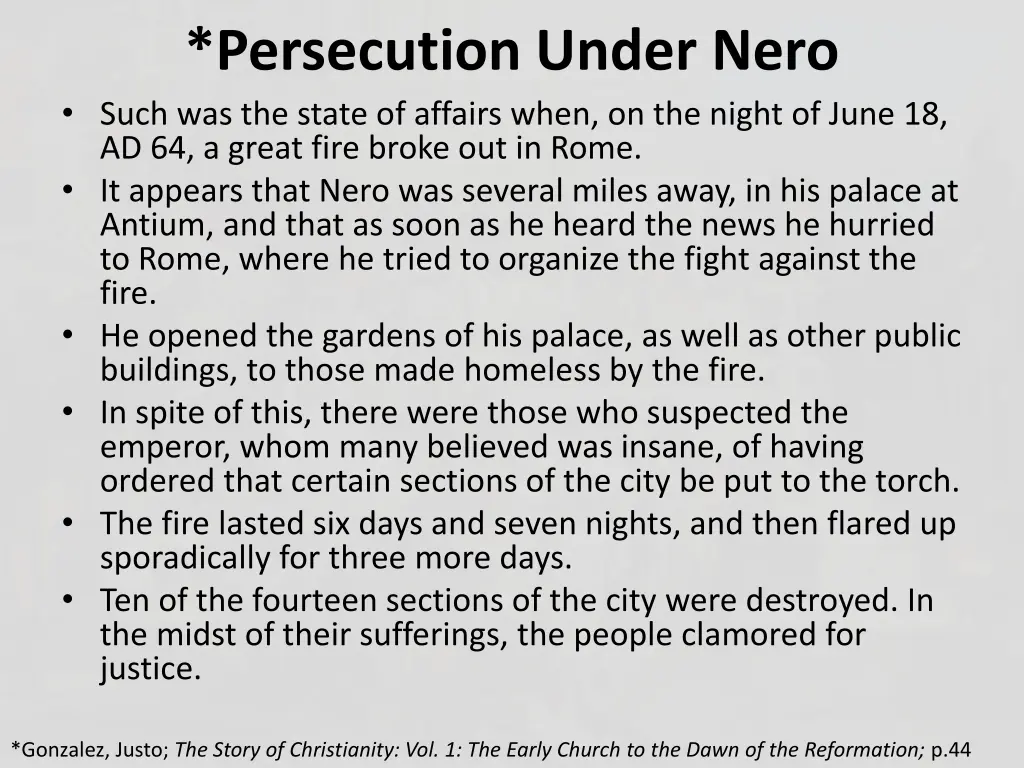 persecution under nero such was the state