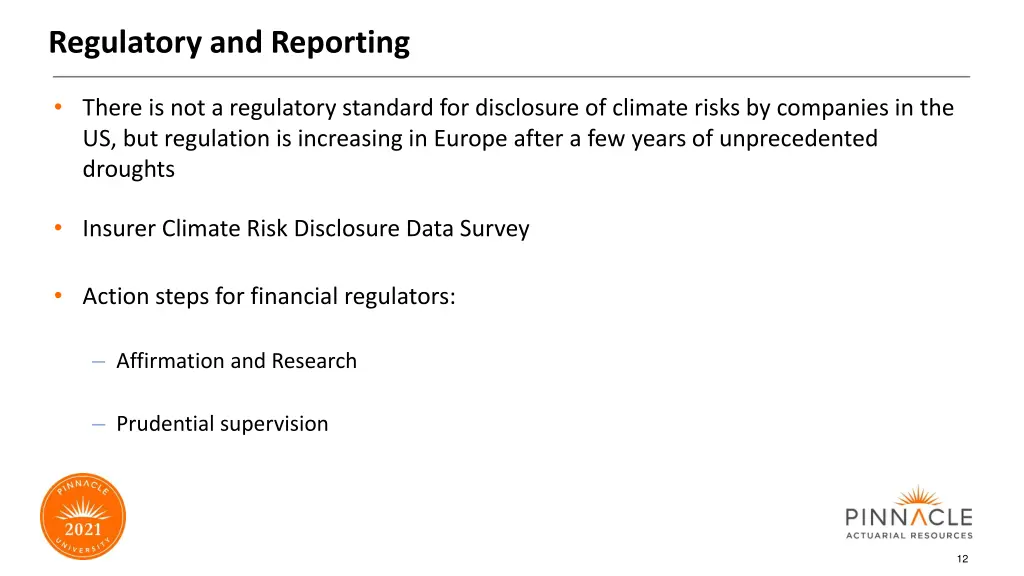 regulatory and reporting