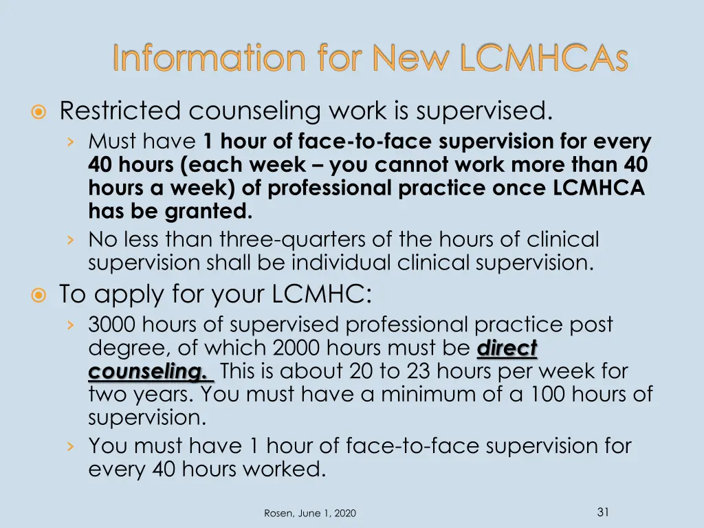 information for new lcmhcas
