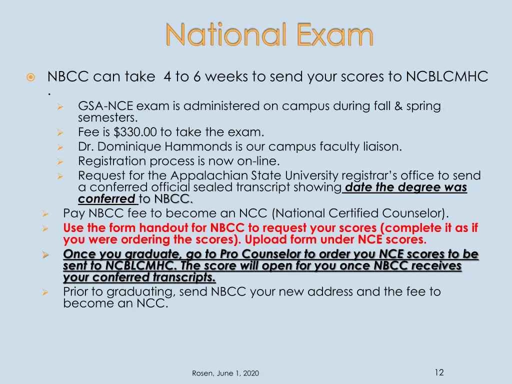 national exam
