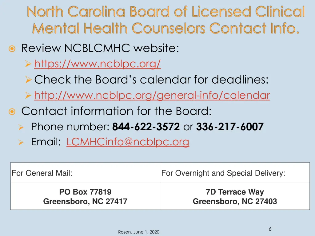 north carolina board of licensed clinical mental