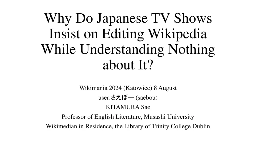 why do japanese tv shows insist on editing
