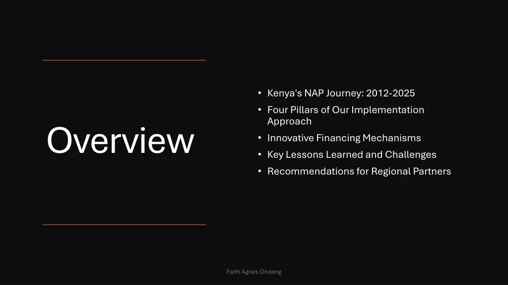 kenya s nap journey 2012 2025 four pillars