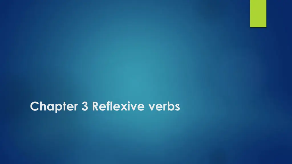chapter 3 reflexive verbs