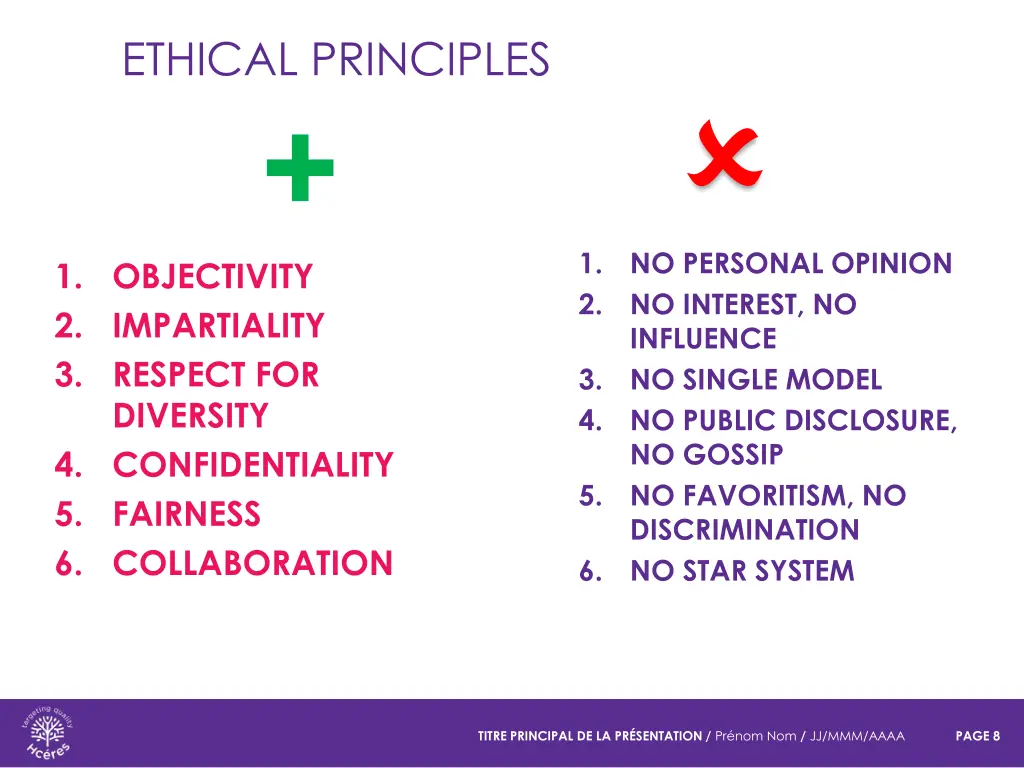 ethical principles 1 objectivity 2 impartiality