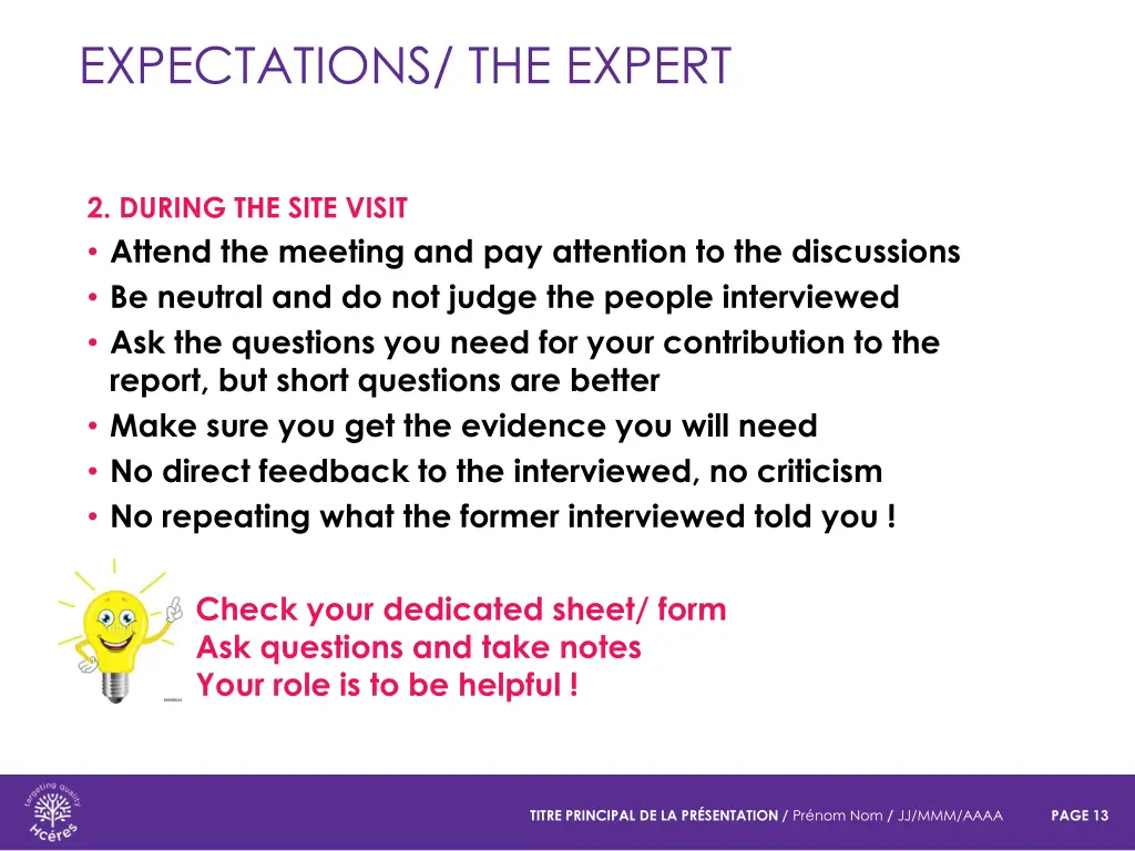 expectations the expert 1