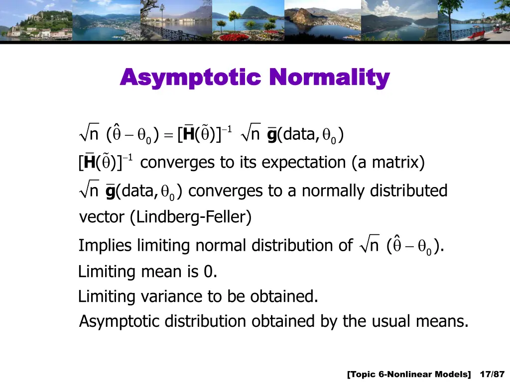 asymptotic normality asymptotic normality 1