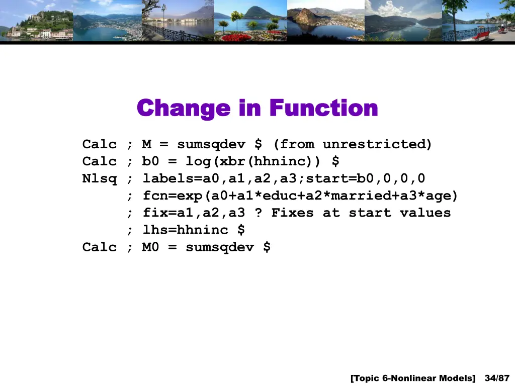 change in function change in function