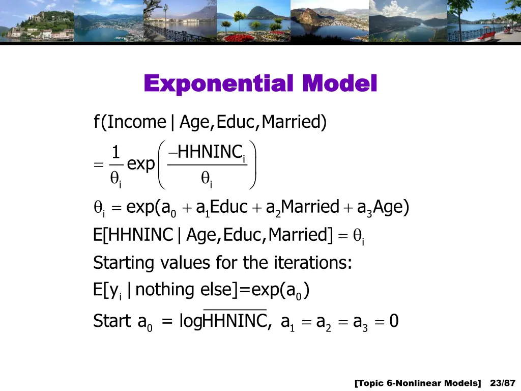 exponential model exponential model