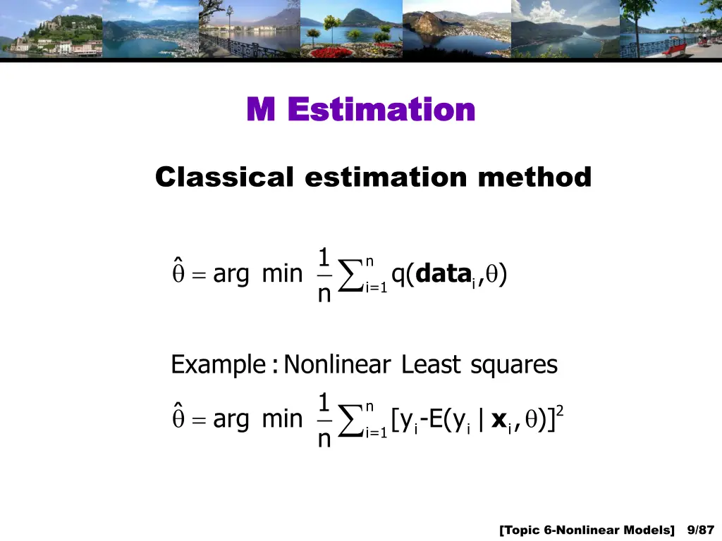 m estimation m estimation