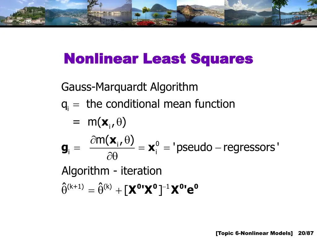 nonlinear least squares nonlinear least squares