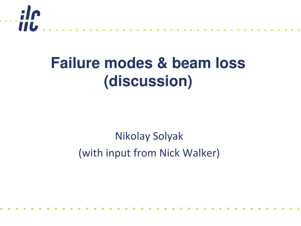 failure modes beam loss discussion