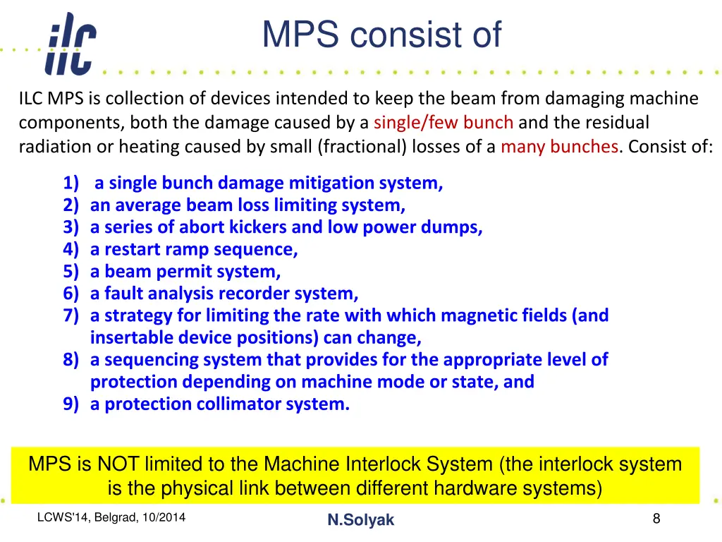 mps consist of
