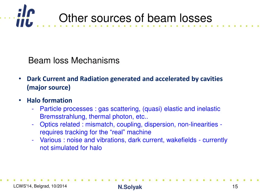 other sources of beam losses