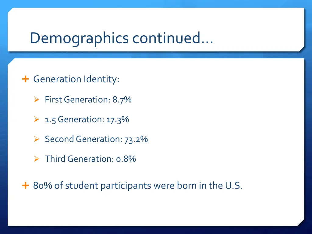 demographics continued 1