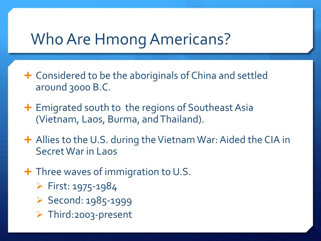 who are hmong americans