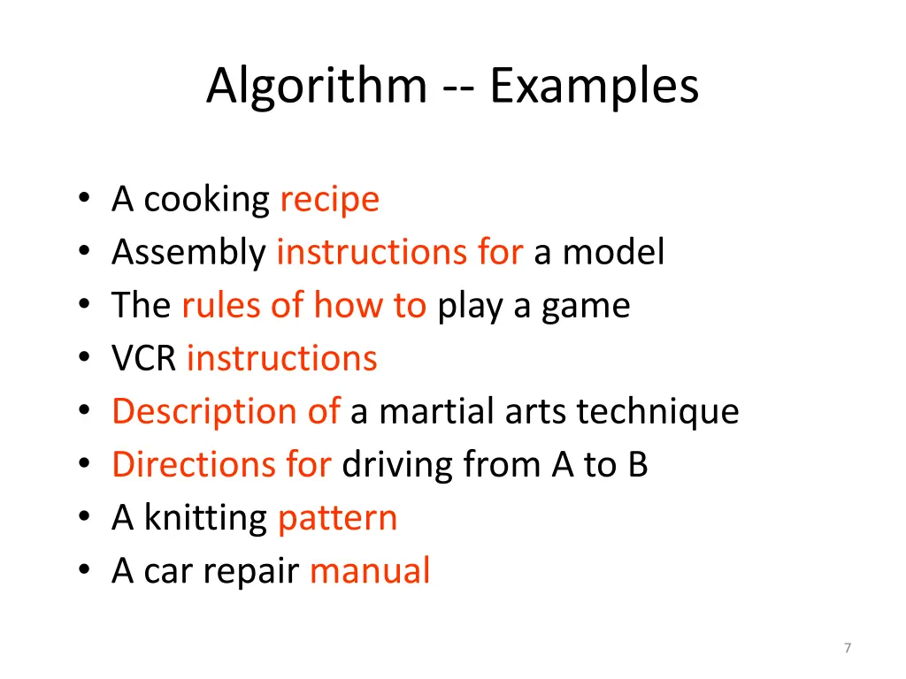 algorithm examples