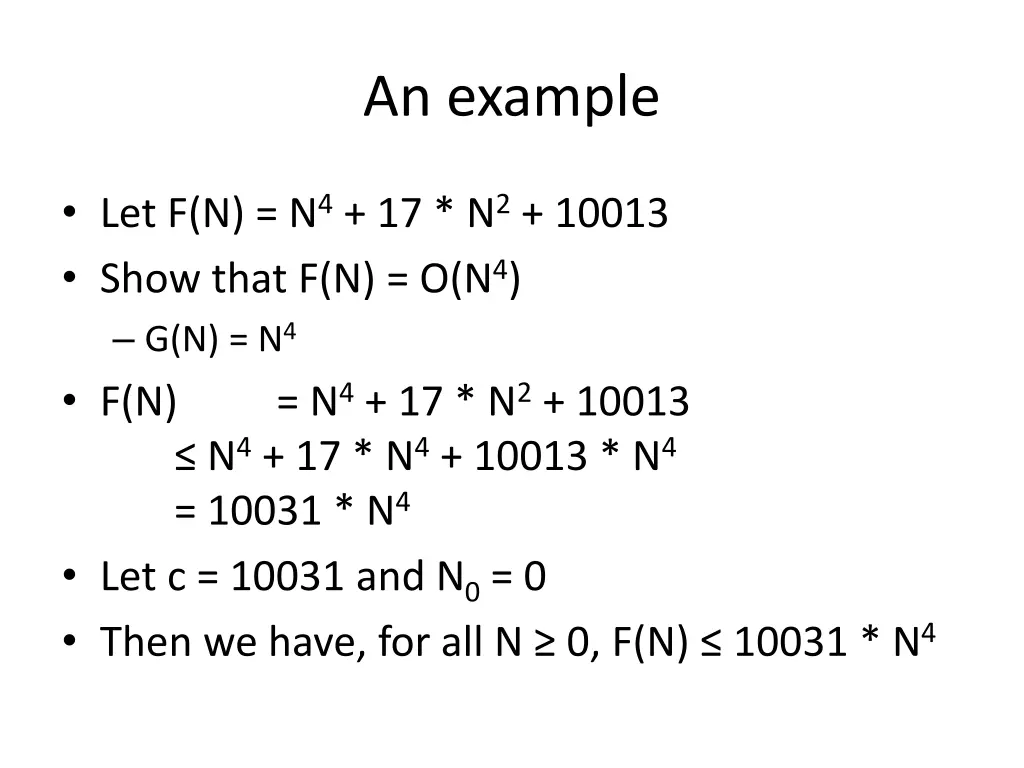 an example