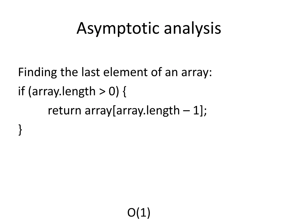 asymptotic analysis 1
