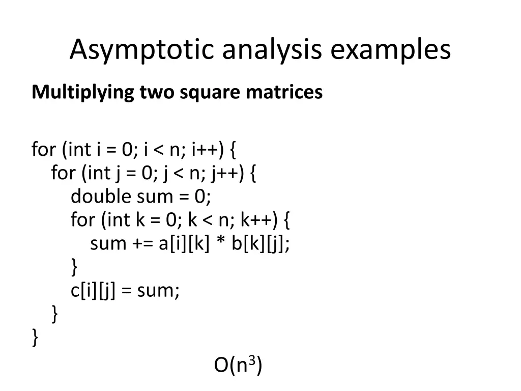 asymptotic analysis examples 1
