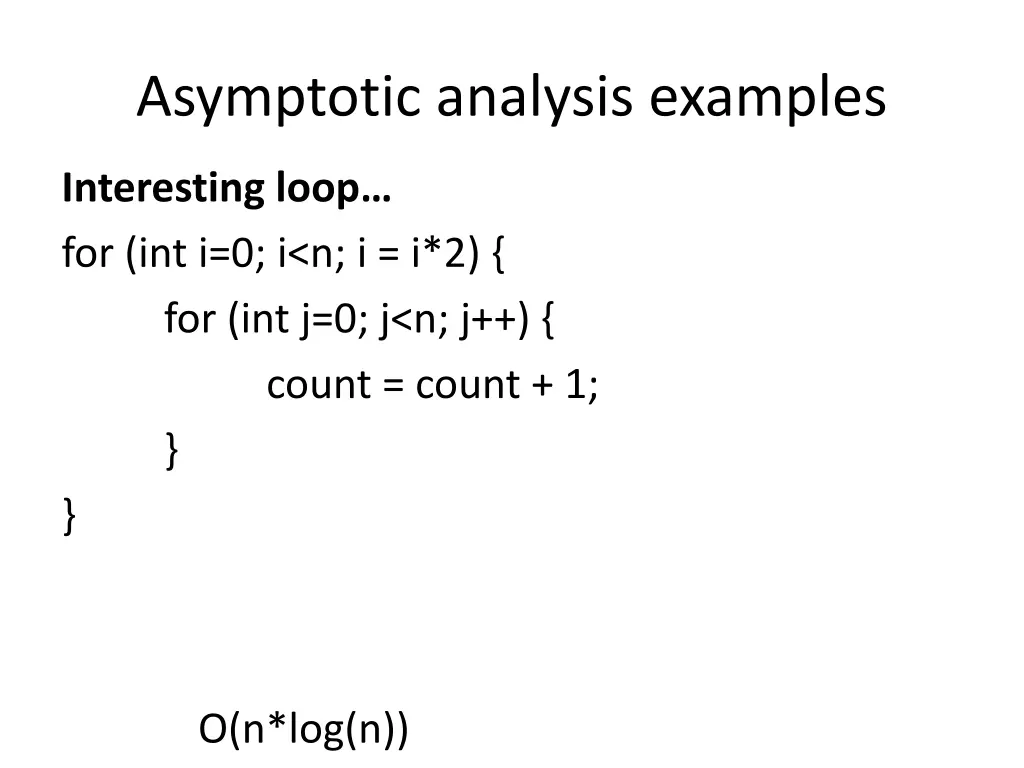 asymptotic analysis examples 2