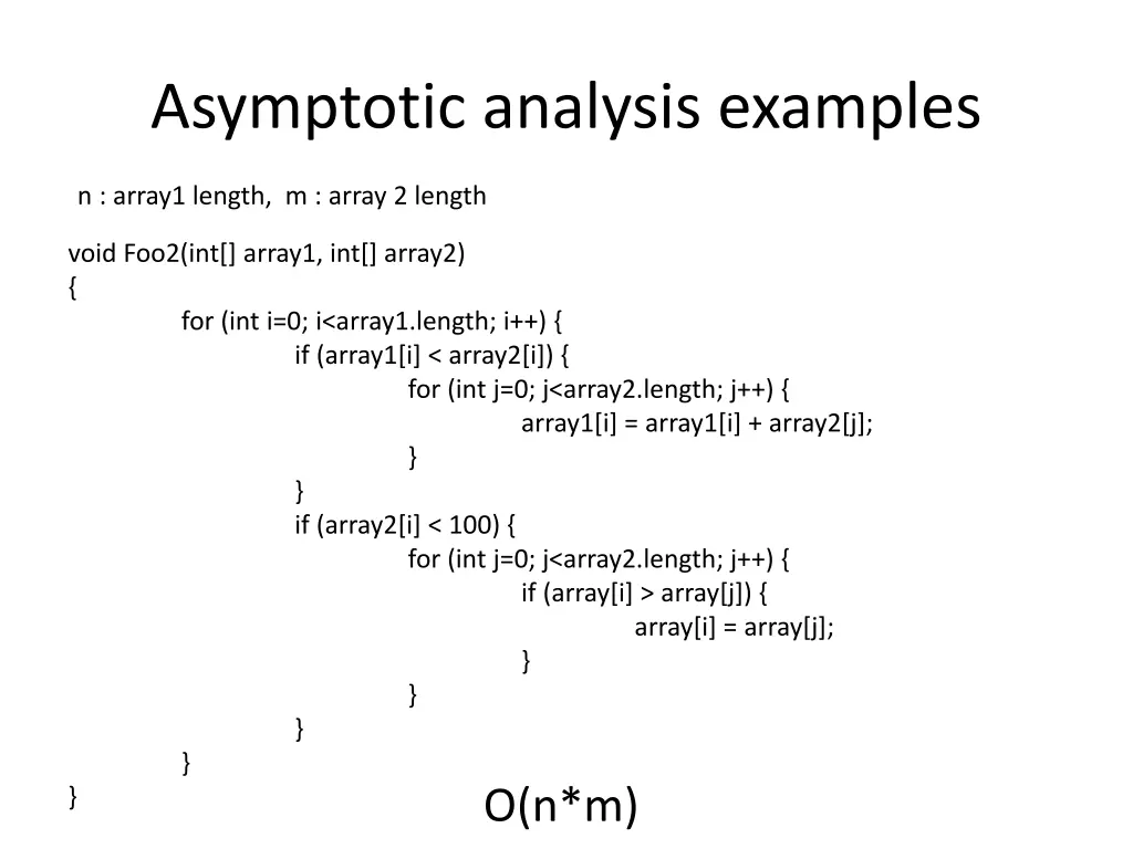 asymptotic analysis examples