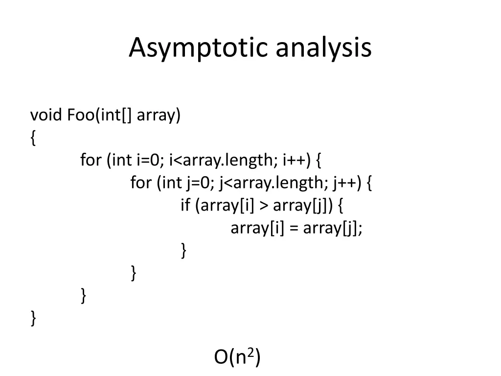 asymptotic analysis