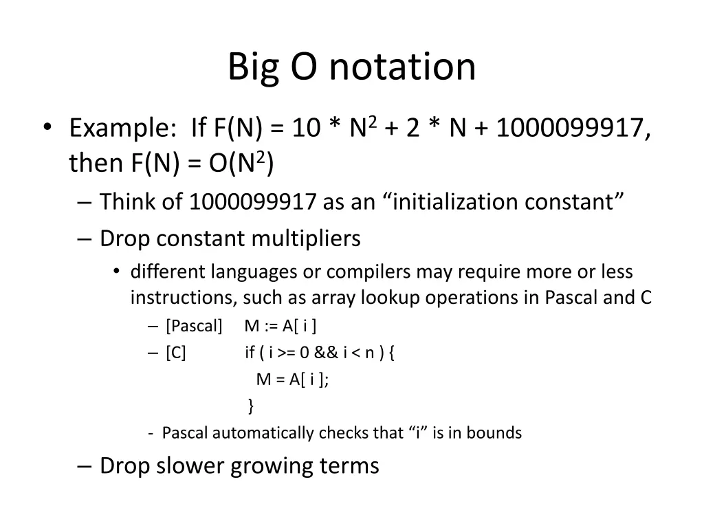 big o notation 1