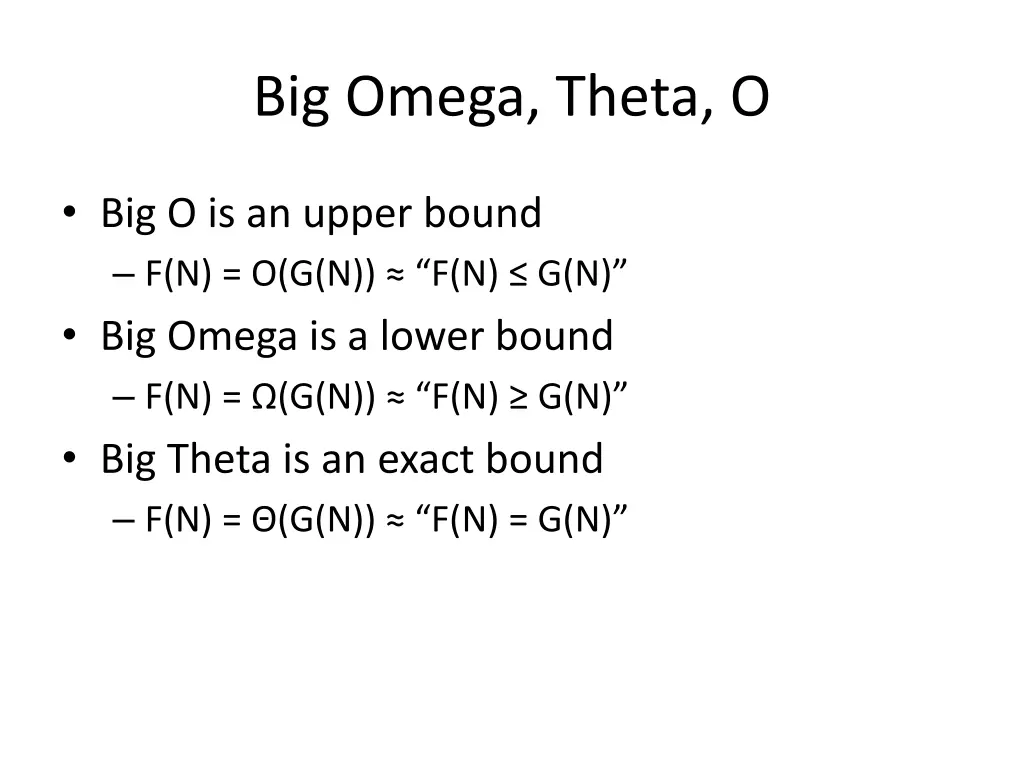 big omega theta o