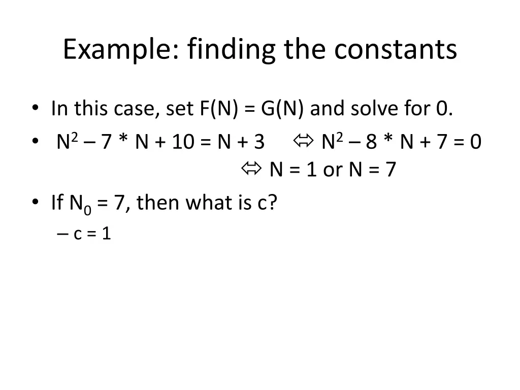 example finding the constants