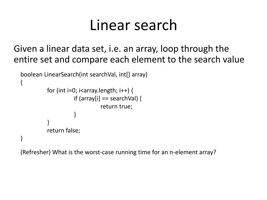 linear search 1