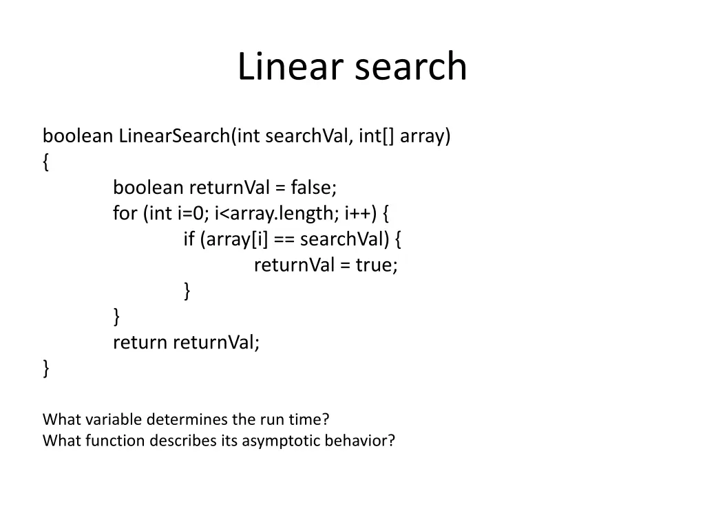 linear search