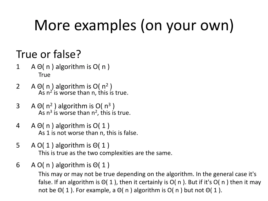 more examples on your own 1