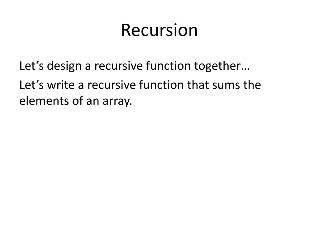 recursion 1