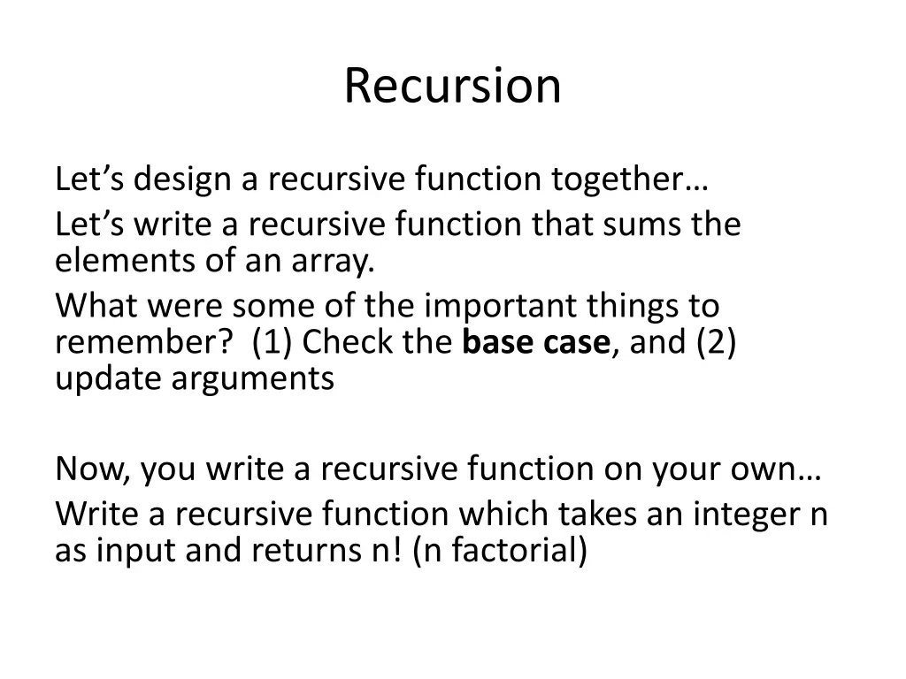 recursion 3