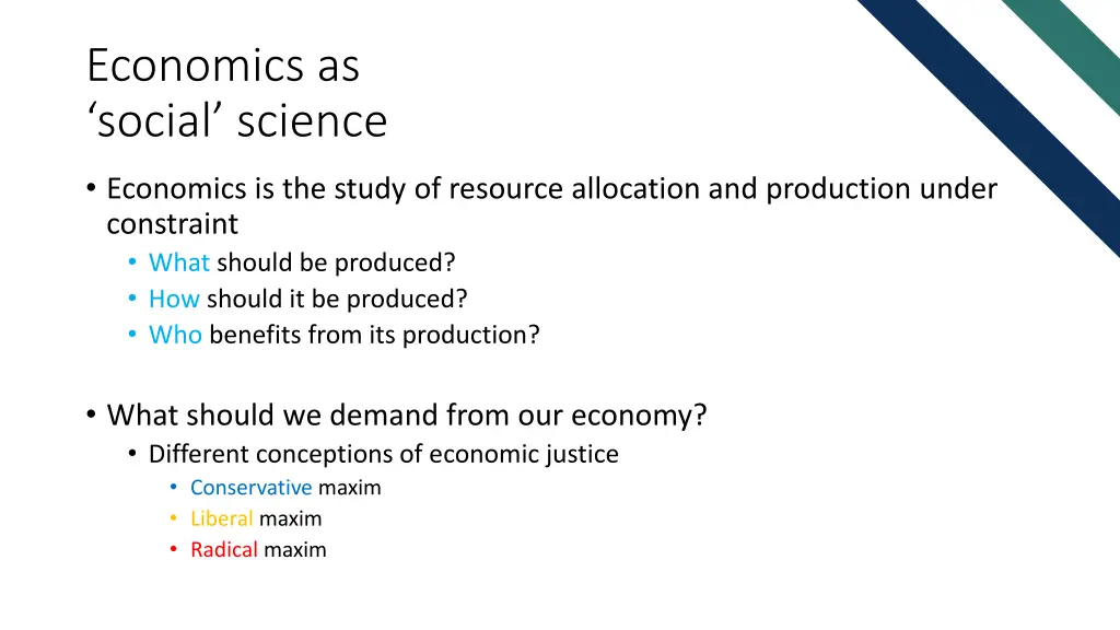 economics as social science