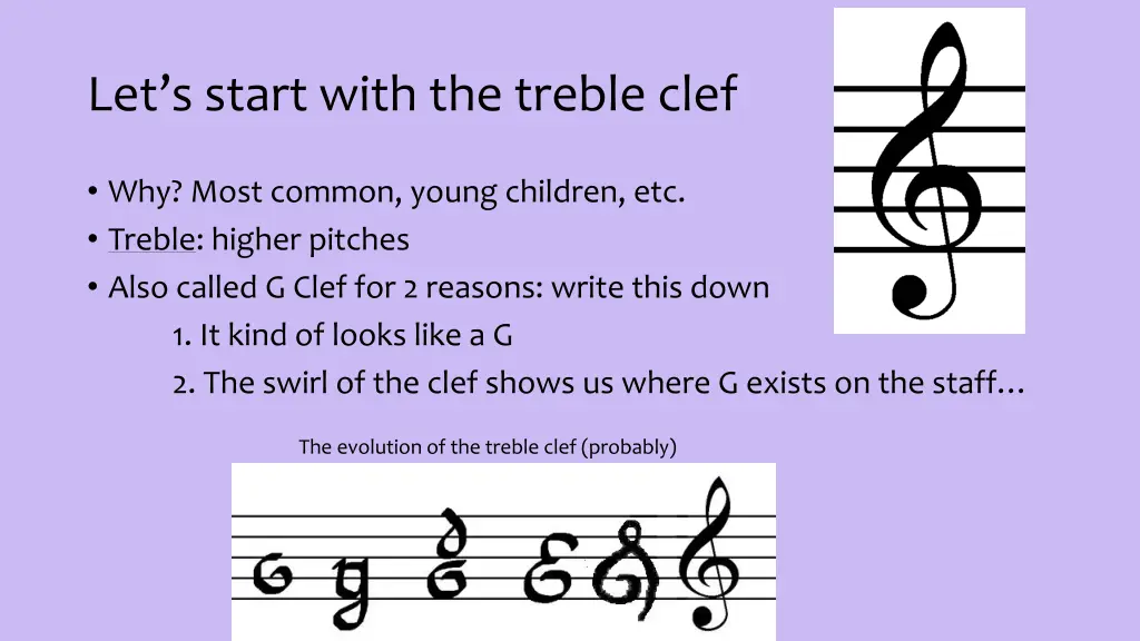 let s start with the treble clef