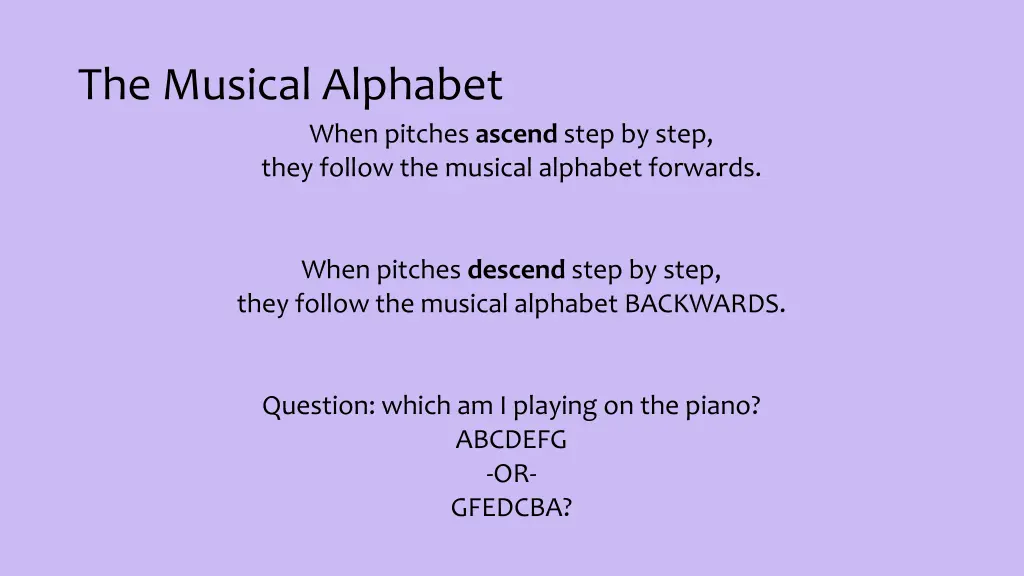 the musical alphabet 1