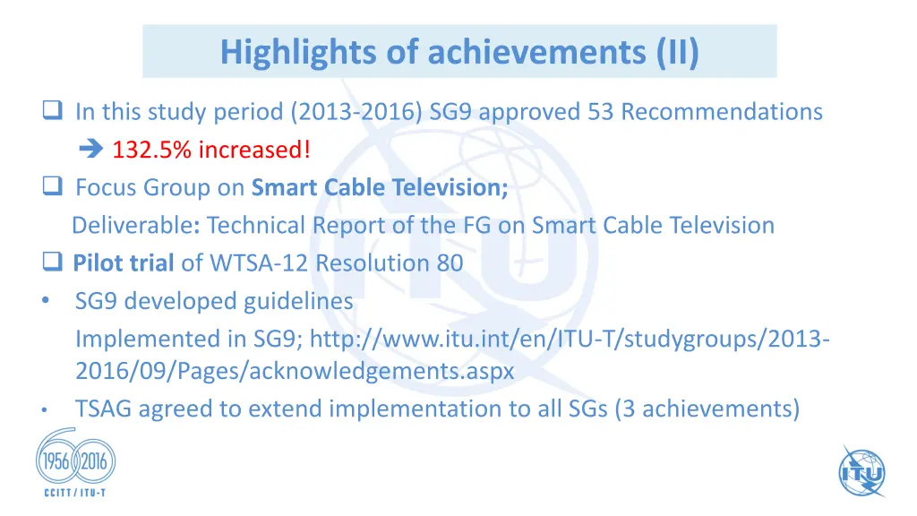 highlights of achievements ii