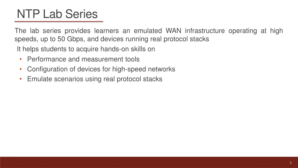 ntp lab series