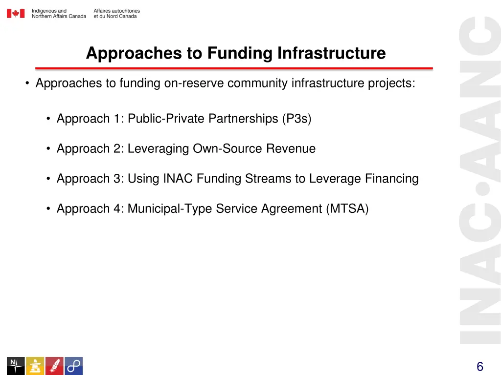 approaches to funding infrastructure